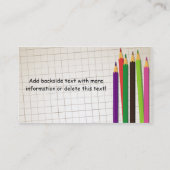 visitekaartje gekleurde pennen (Achterkant)