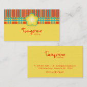 Visitekaartje gekleurde stripes geel (Voorkant / Achterkant)