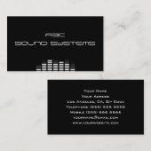 visitekaartje "Geluidssystemen" (Voorkant / Achterkant)