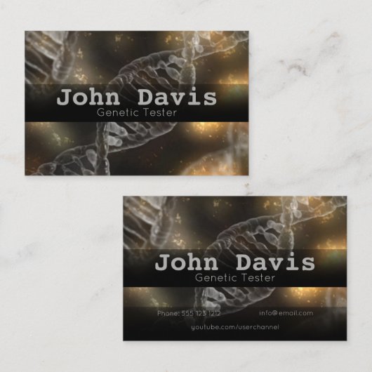 Visitekaartje Genetische tester (Voorkant / Achterkant)