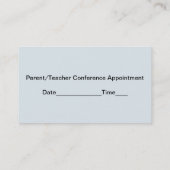 Visitekaartje geografische docenten afsprakenkaartje (Achterkant)