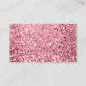 Visitekaartje Geometrisch Roos Gouden Glitter (Achterkant)