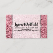 Visitekaartje Geometrisch Roos Gouden Glitter (Voorkant)