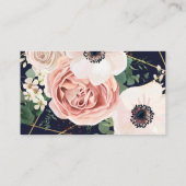 Visitekaartje geometrische tuin Roos Anemone Navy (Achterkant)