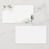 visitekaartje, geschrift, hondshout, bloemhout visitekaartje (Voorkant / Achterkant)