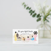 Visitekaartje geslepen flessen  (Staand voorkant)