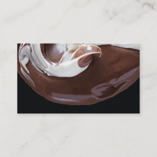 visitekaartje gesmolten chocolade