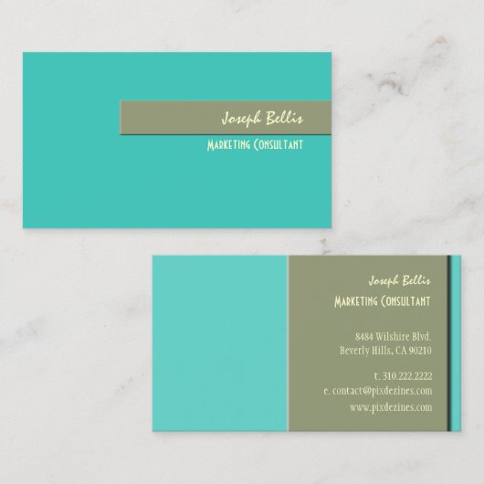 Visitekaartje, gewaagde {aanpasbare achtergrond} visitekaartje (Voorkant / Achterkant)