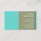 Visitekaartje, gewaagde {aanpasbare achtergrond} visitekaartje (Achterkant)