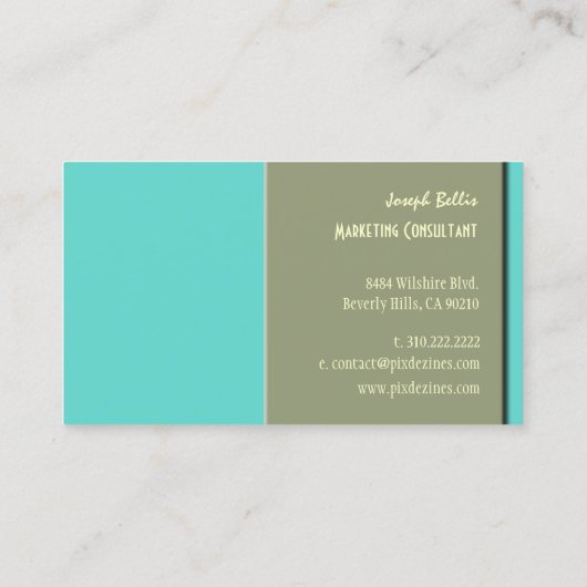 Visitekaartje, gewaagde {aanpasbare achtergrond} visitekaartje (Achterkant)