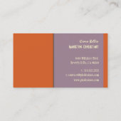 Visitekaartje, gewaagde {aanpasbare achtergrond} visitekaartje (Achterkant)