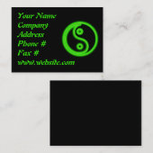 Visitekaartje Ggloed Green Yin Yang (Voorkant / Achterkant)