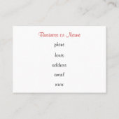 Visitekaartje Gingham Ladybug (Achterkant)