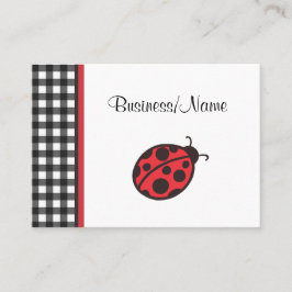 Visitekaartje Gingham Ladybug