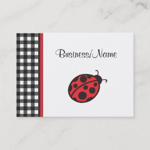 Visitekaartje Gingham Ladybug