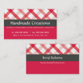  VISITEKAARTJE:: gingham pattern 4L Visitekaartje (Voorkant / Achterkant)