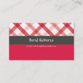  VISITEKAARTJE:: gingham pattern 4L Visitekaartje (Achterkant)