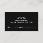 visitekaartje gitaarinstructeur (Achterkant)