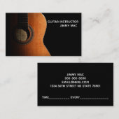 visitekaartje gitaarinstructeur (Voorkant / Achterkant)