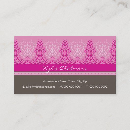 VISITEKAARTJE:: glam 1 land Visitekaartje (Voorkant)