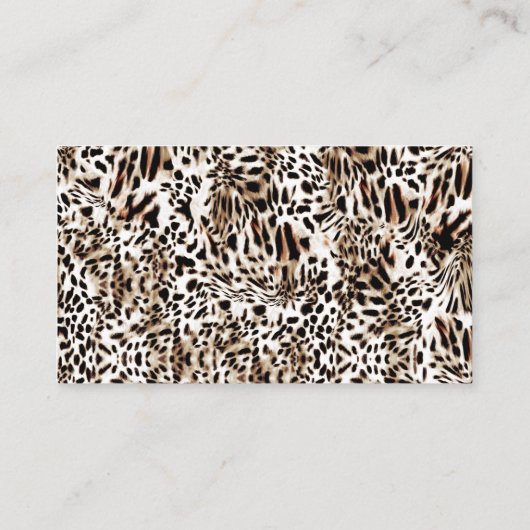 Visitekaartje Glam Chic Zebra (Achterkant)