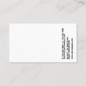 Visitekaartje Glam Chic Zebra (Achterkant)