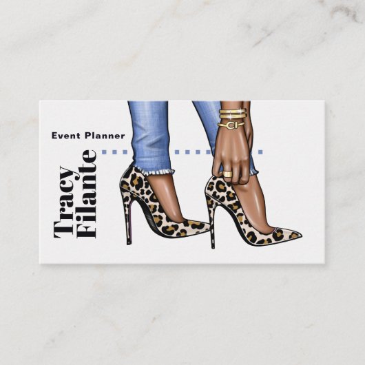 Visitekaartje Glam Chic Zebra (Voorkant)