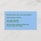 Visitekaartje, "Glas in lood" Visitekaartje (Achterkant)