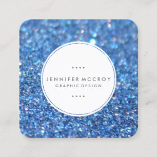 visitekaartje - Glitter Biz Blue
