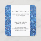 visitekaartje - Glitter Biz Blue (Achterkant)