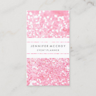 visitekaartje - Glitter Biz Pink