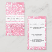 visitekaartje - Glitter Biz Pink (Voorkant / Achterkant)