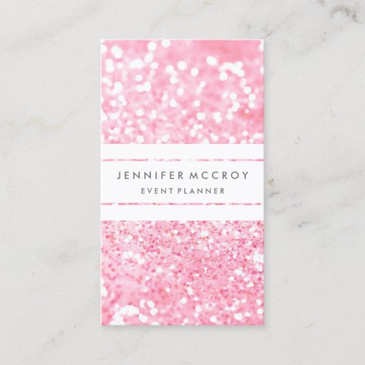 visitekaartje - Glitter Biz Pink (Voorkant)