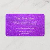 Visitekaartje | Glitter Credit Card Paars (Achterkant)