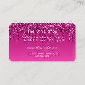 Visitekaartje | Glitter Credit Card Paars Pink (Achterkant)