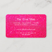 Visitekaartje | Glitter-creditcard roze (Achterkant)