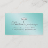 Visitekaartje Glitter Diamonds Blue (Achterkant)