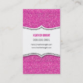 VISITEKAARTJE glitter glitter sparkle gold hot pin (Achterkant)