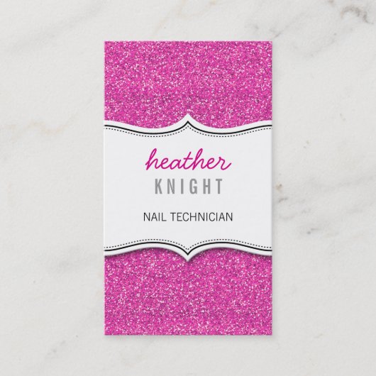 VISITEKAARTJE glitter glitter sparkle gold hot pin (Voorkant)