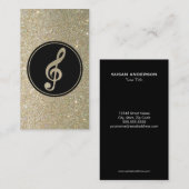 Visitekaartje Glitter Music Note (Voorkant / Achterkant)