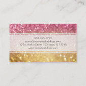 Visitekaartje Glitter Rainbow Bokeh (Achterkant)