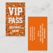 Visitekaartje Glitz Oranje 'VIP PASS' (Voorkant / Achterkant)