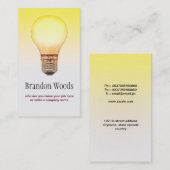 visitekaartje gloeilamp (Voorkant / Achterkant)