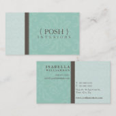 VISITEKAARTJE:: goddelijk damast L 7 Visitekaartje (Voorkant / Achterkant)