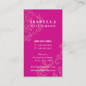 VISITEKAARTJE:: goddelijk damast P 1 Visitekaartje (Achterkant)