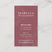 VISITEKAARTJE:: goddelijk damast P 6 Visitekaartje (Achterkant)