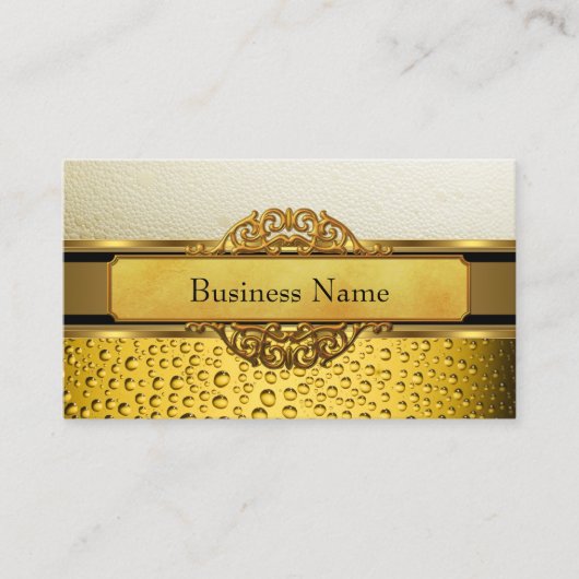 Visitekaartje Gold Amber Beer Ale zwart (Voorkant)