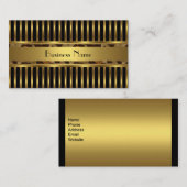 Visitekaartje Gold Animal Trim op zwart (Voorkant / Achterkant)