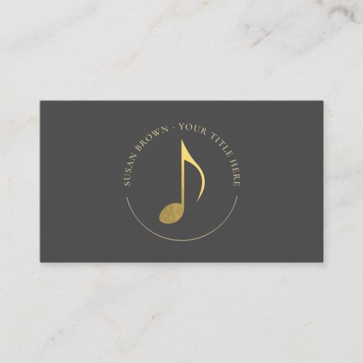 Visitekaartje Gold E8ste Note Logo (Voorkant)