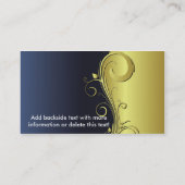 visitekaartje Gold en blauw (Achterkant)